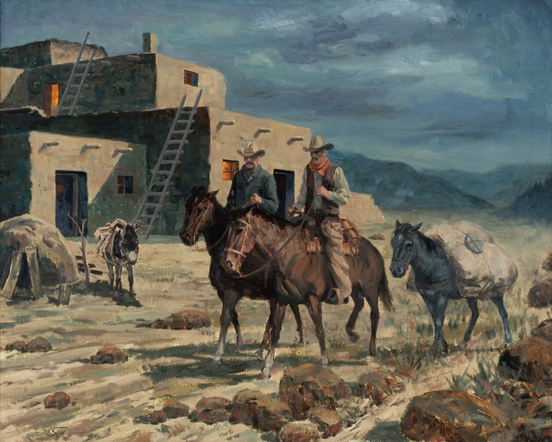 JOHN PAUL STRAIN (BORN 1955 TEXAS) OIL ON CANVAS (1 of 14)