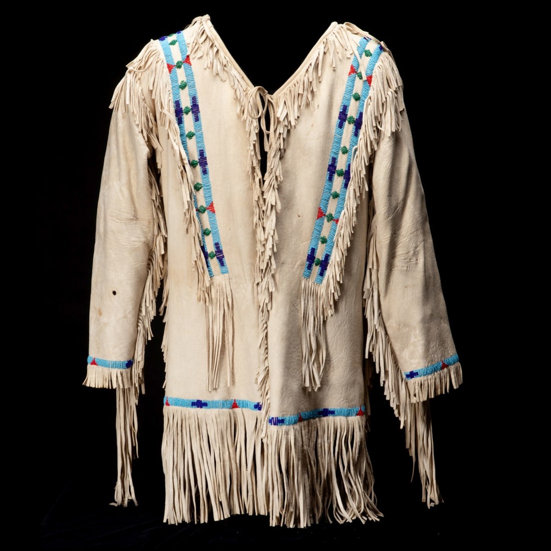 A POWWOW BEADED HIDE SCOUT'S COAT (1 of 18)