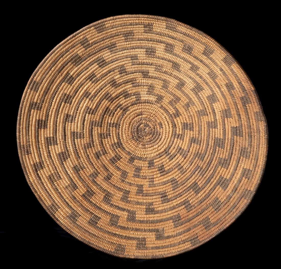A SHALLOW 17-INCH PIMA BASKETRY BOWL (1 of 9)