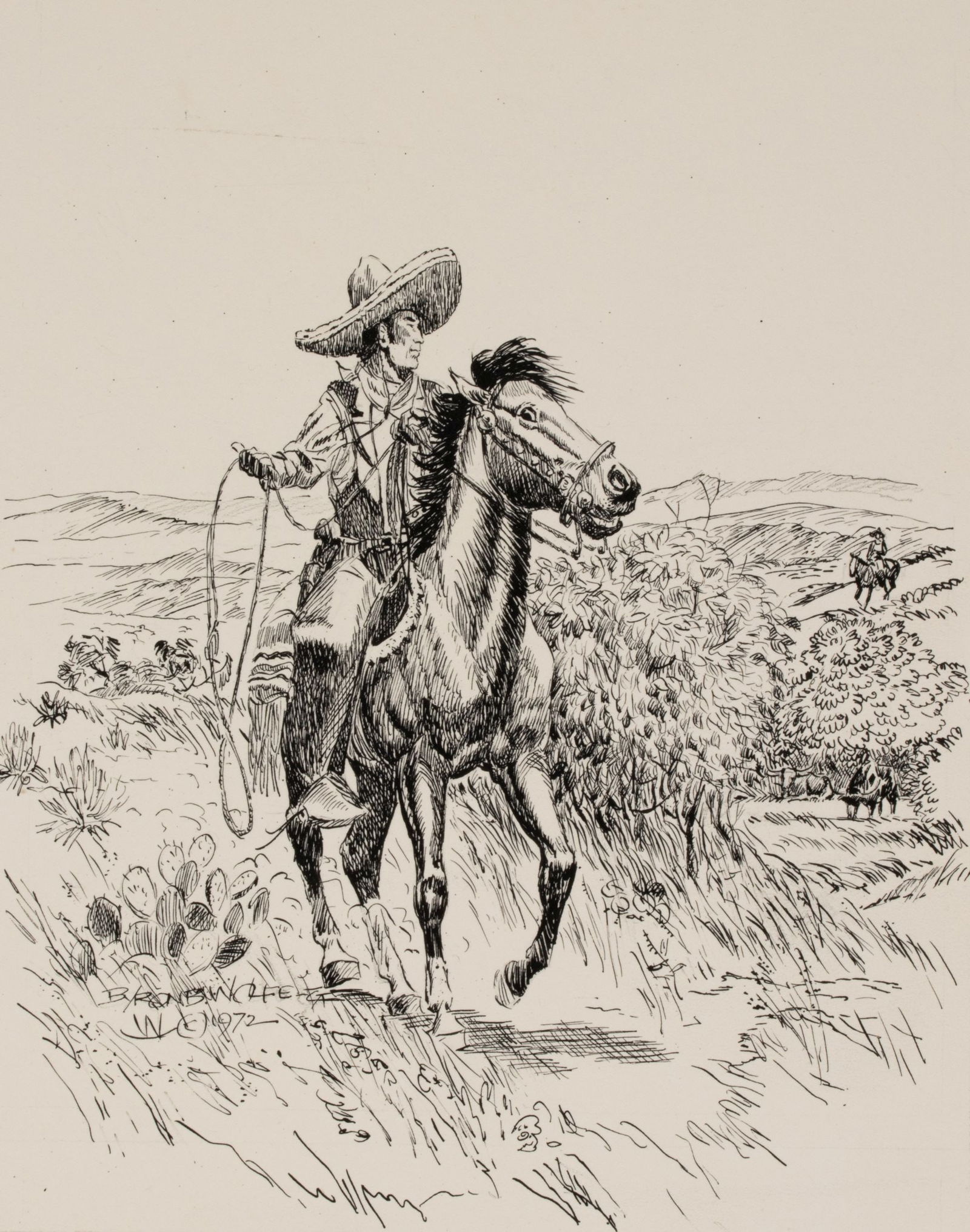 FIVE WORKS ON PAPER BY TOM PHILLIPS AND BYRON WOLFE (1 of 20)