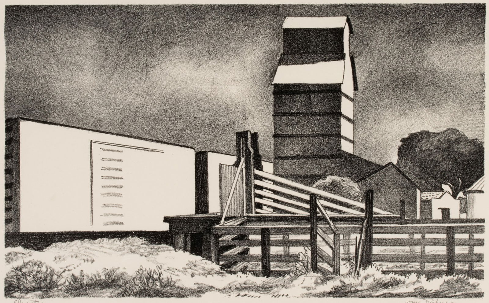 WILLIAM DICKERSON (1904-1972) PENCIL SIGNED LITHOGRAPH (1 of 12)