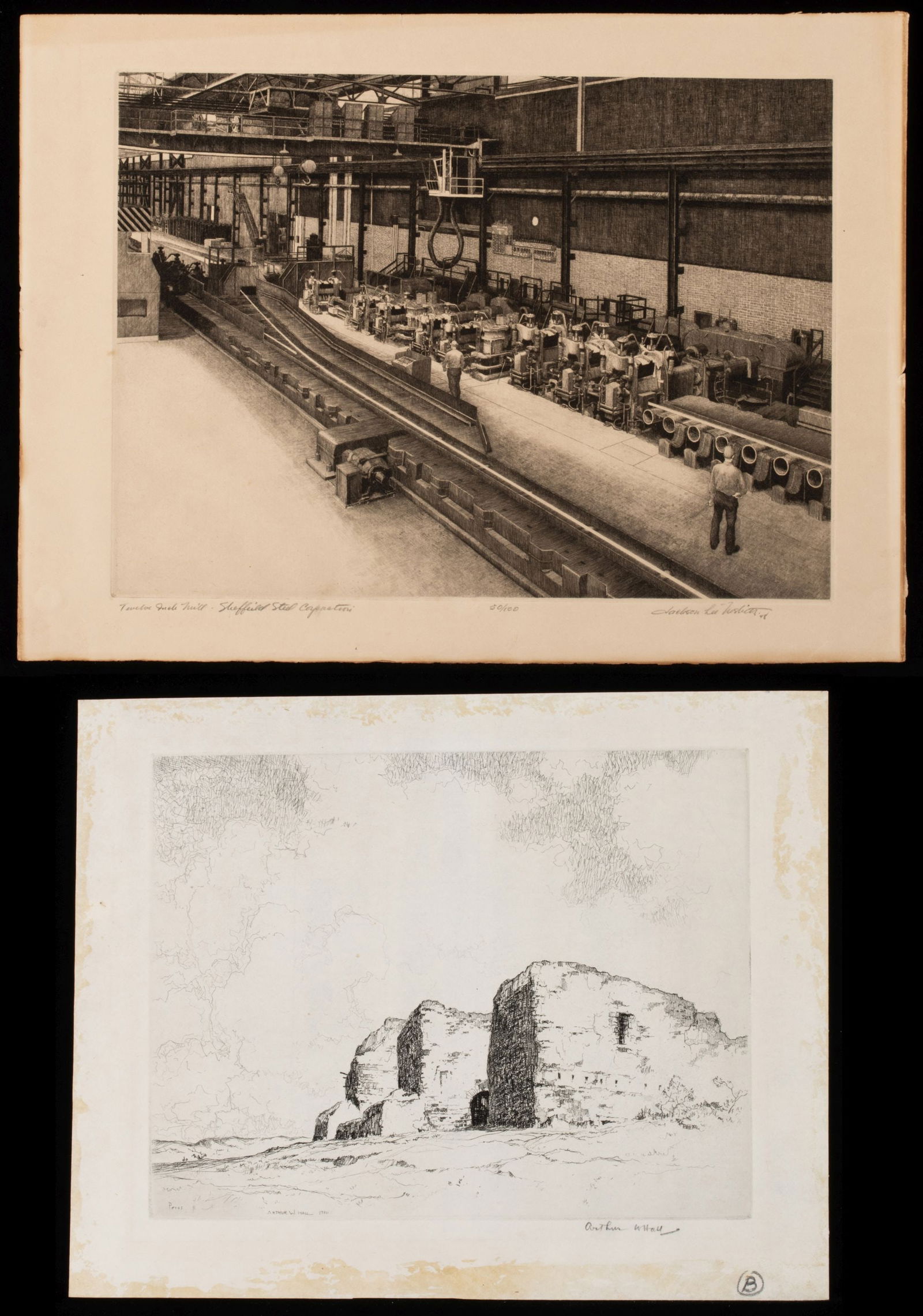 ARTHUR HALL AND JACKSON LEE NESBITT SIGNED ETCHINGS (1 of 20)