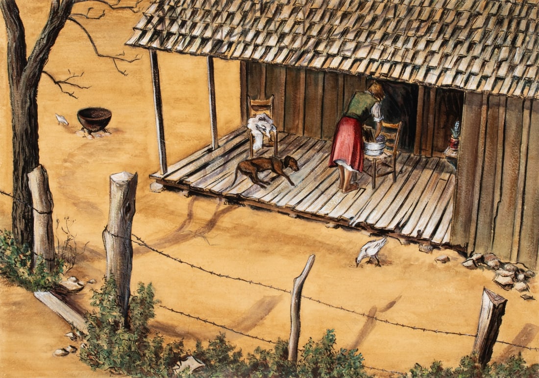 JANET TURNER (1914-1988) WATERCOLOR WITH GOUACHE (1 of 17)