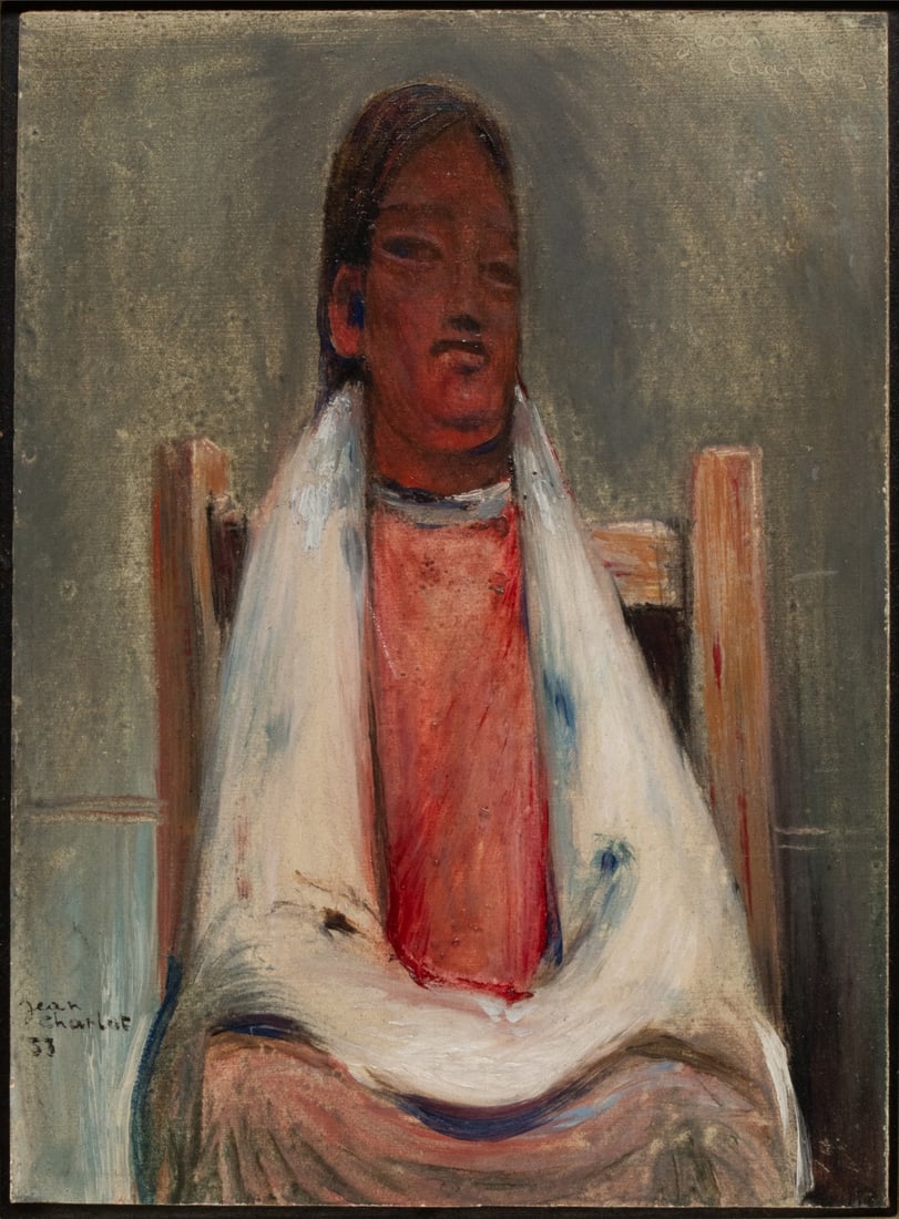 JEAN CHARLOT (1898-1979) 1933 OIL ON ARTIST'S BOARD (1 of 15)