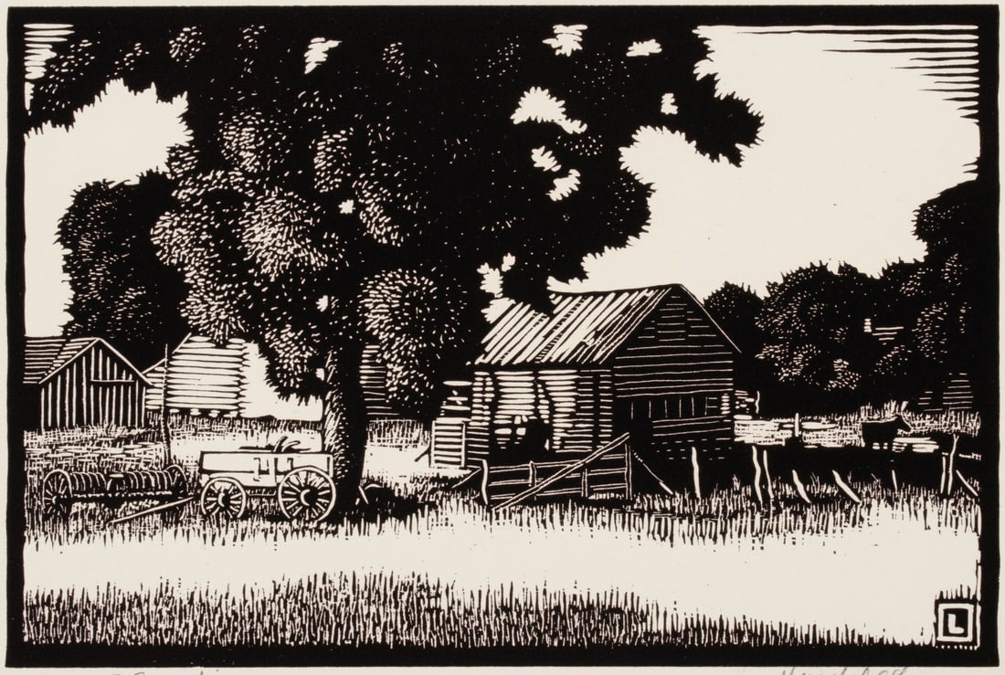 HERSCHEL LOGAN (1901-1987) PENCIL SIGNED WOODCUT (1 of 11)