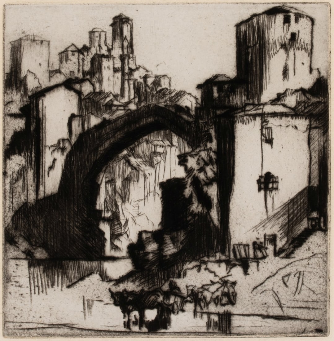 FRANK BRANGWYN (1867-1956) PENCIL SIGNED ETCHING (1 of 13)