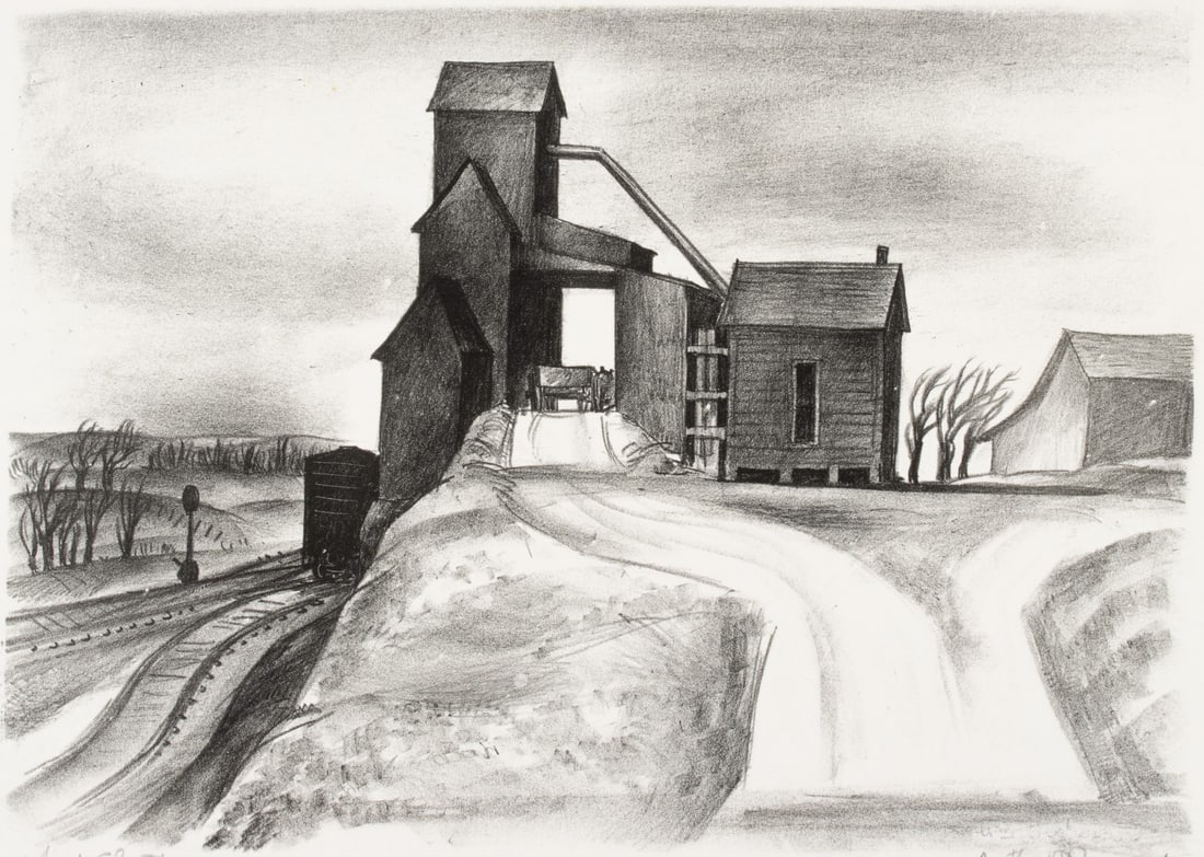 WILLIAM DICKERSON (1904-1972) PENCIL SIGNED LITHOGRAPH (1 of 13)