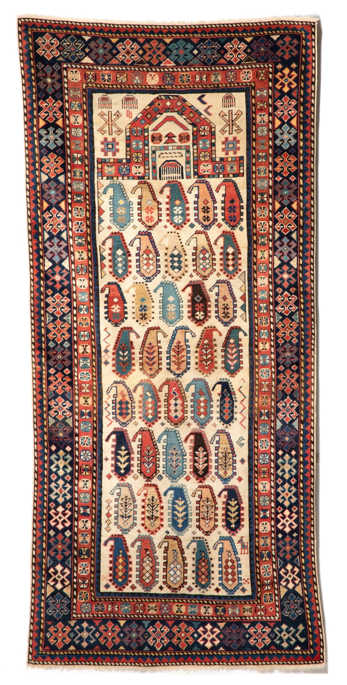 A LATE 19TH CENTURY SHIRVAN PRAYER RUG (1 of 19)