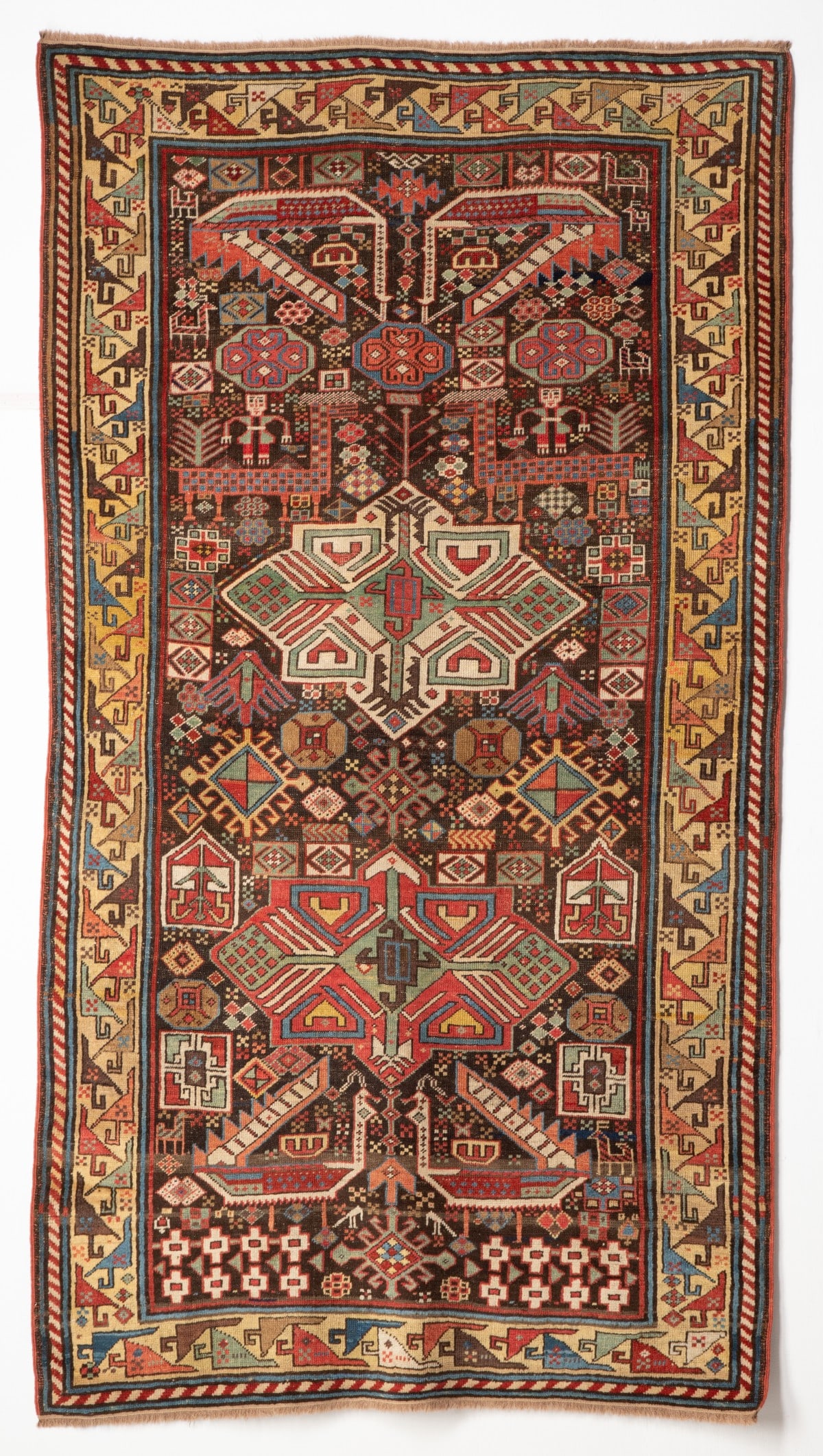 A FINE AND UNUSUAL LATE 19TH CENTURY AKSTAFA RUG (1 of 17)