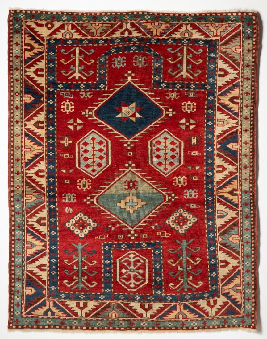 FACHRALO KAZAK PRAYER RUG, SECOND HALF OF THE 19TH C. (1 of 14)