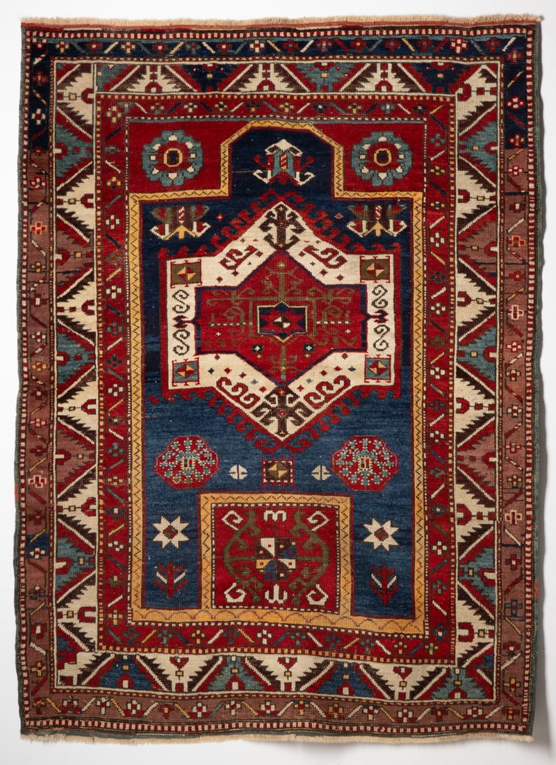 FACHRALO KAZAK PRAYER RUG, THIRD QUARTER OF THE 19TH C. (1 of 14)