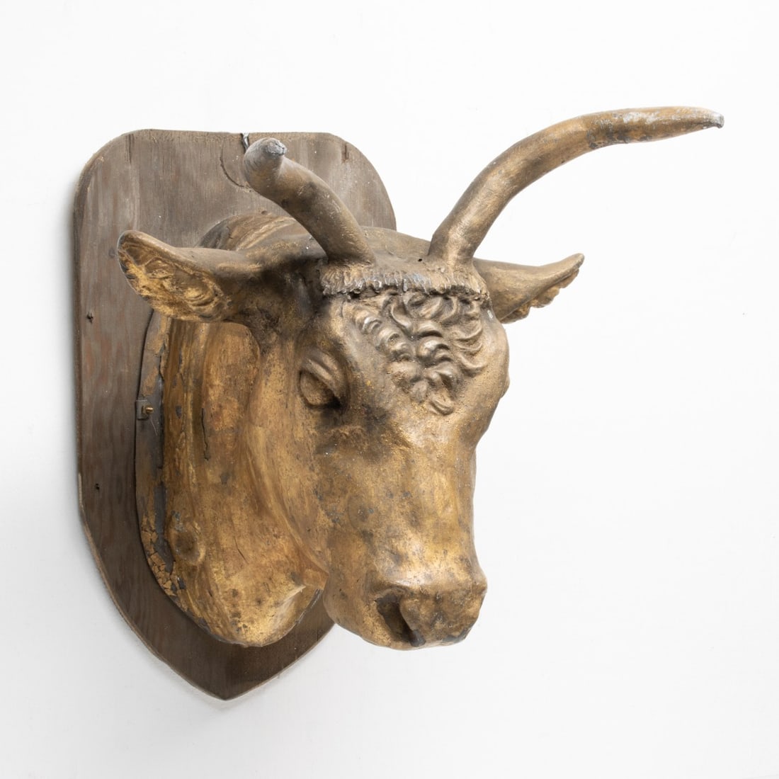 A 19TH CENT ZINC BULL HEAD BUTCHER TRADE SIGN (1 of 12)