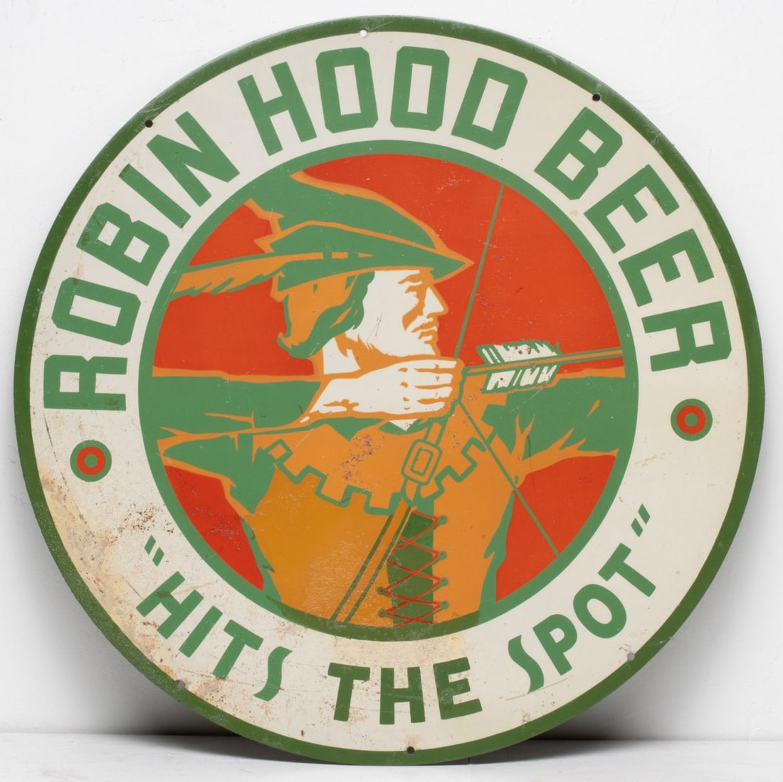 ROBINHOOD BEER SINGLE-SIDED PAINTED STEEL SIGN (1 of 2)