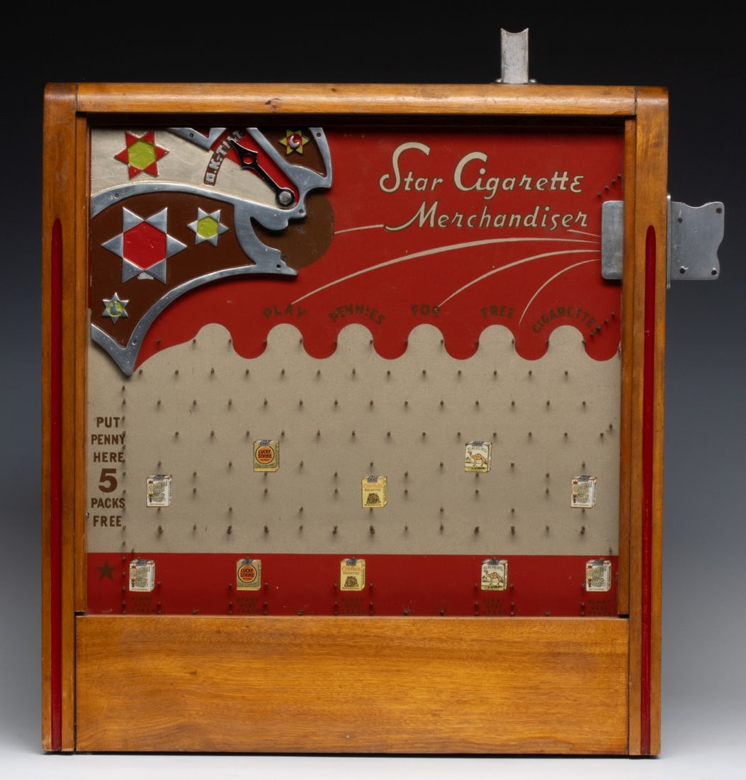 A SCARCE 1930s PENNY COIN DROP TRADE STIMULATOR (1 of 12)