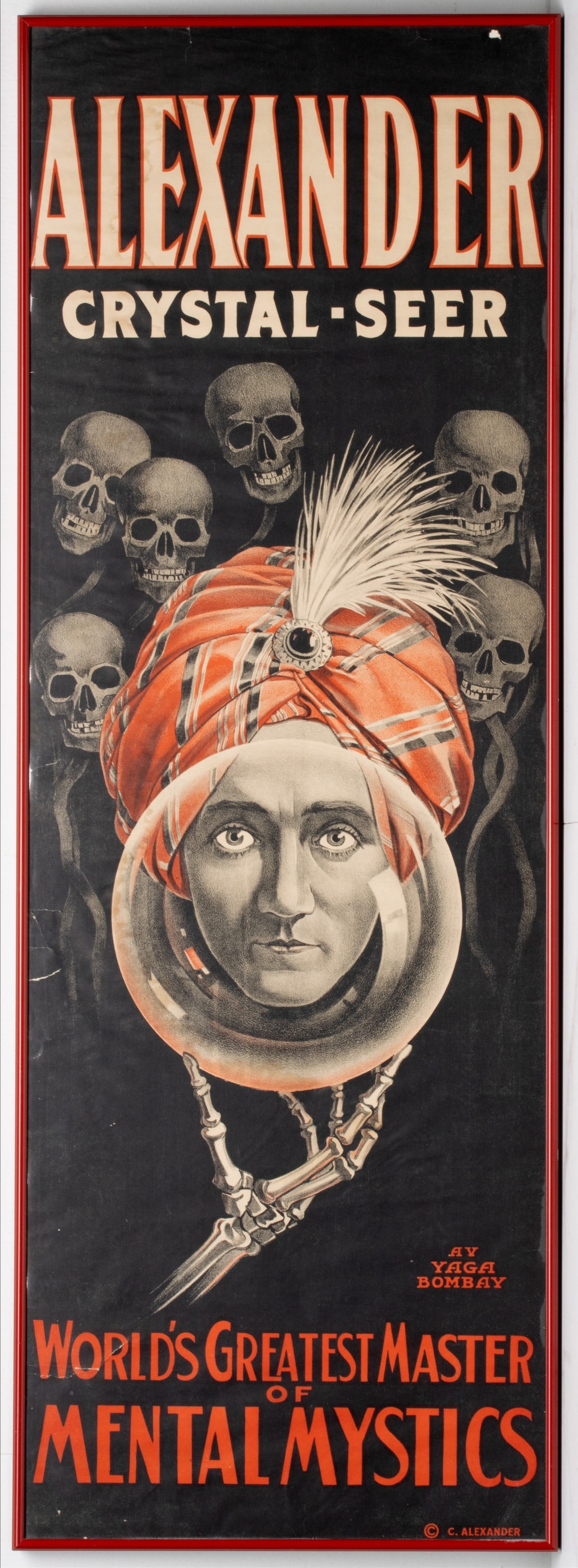 AN EARLY 20C. ALEXANDER CRYSTAL SEER MAGIC POSTER (1 of 2)