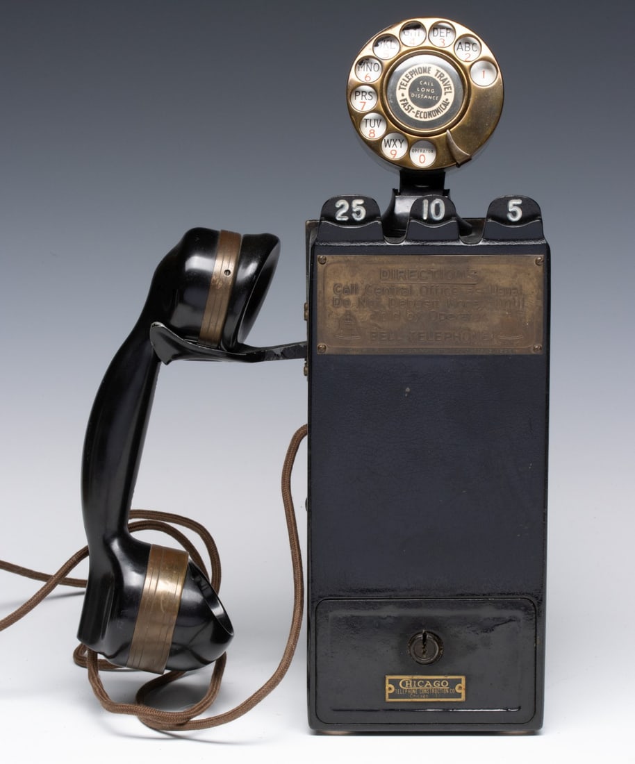 GRAY TELEPHONE CANDLESTICK PHONE WITH PAY STATION (1 of 5)