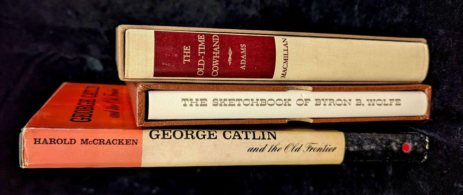 WESTERN SUBJECT SIGNED LIMITED EDITION BOOKS: Three numbered limited edition books signed by the authors include: 1. McCracken, Dr. Harold. 'George Catlin and the Old Frontier,' limited first edition of 250 copies, signed by the author in the tit