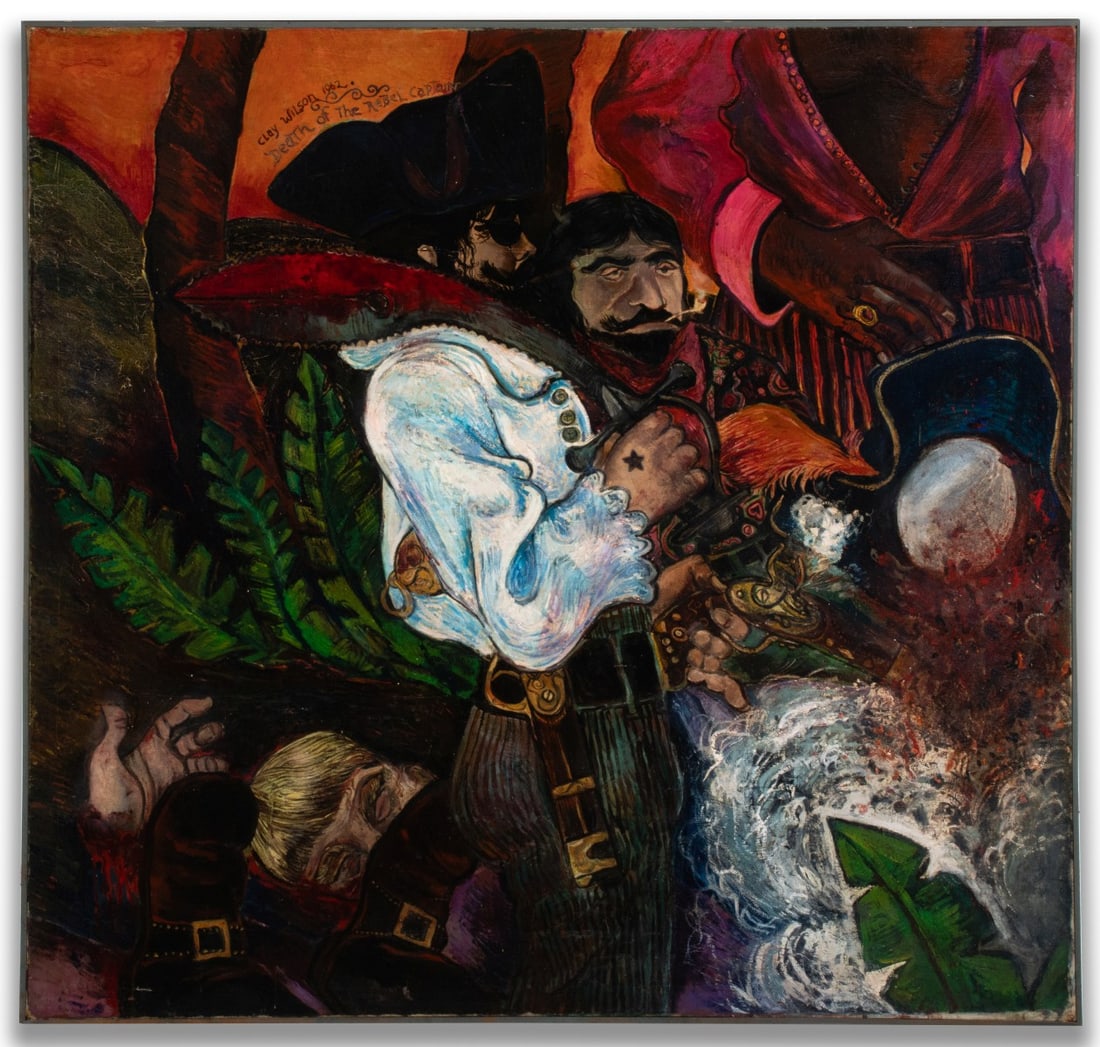 S. CLAY WILSON (B. 1941) RARE LARGE EARLY OIL ON CANVAS (1 of 16)