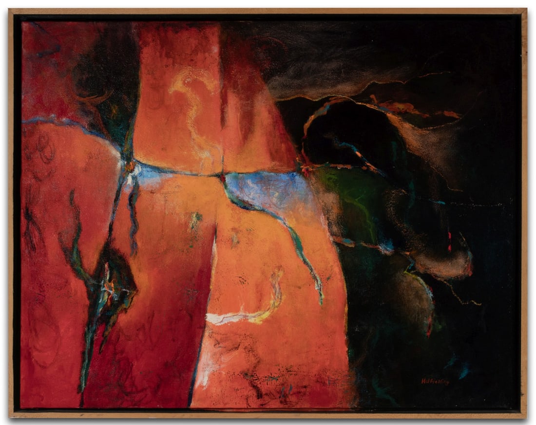 HAL FIELDING (1928-2013) CONTEMPORARY SANTA FE ACRYLIC (1 of 10)