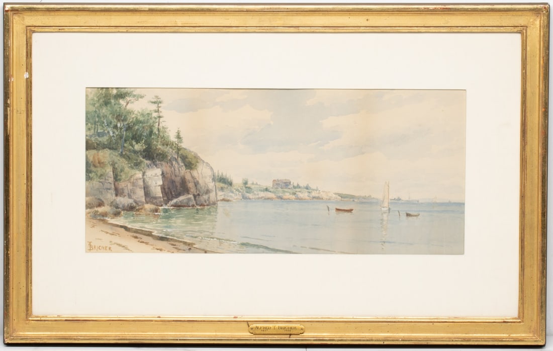 ALFRED THOMPSON BRICHER (1837-1908) WATERCOLOR (1 of 9)