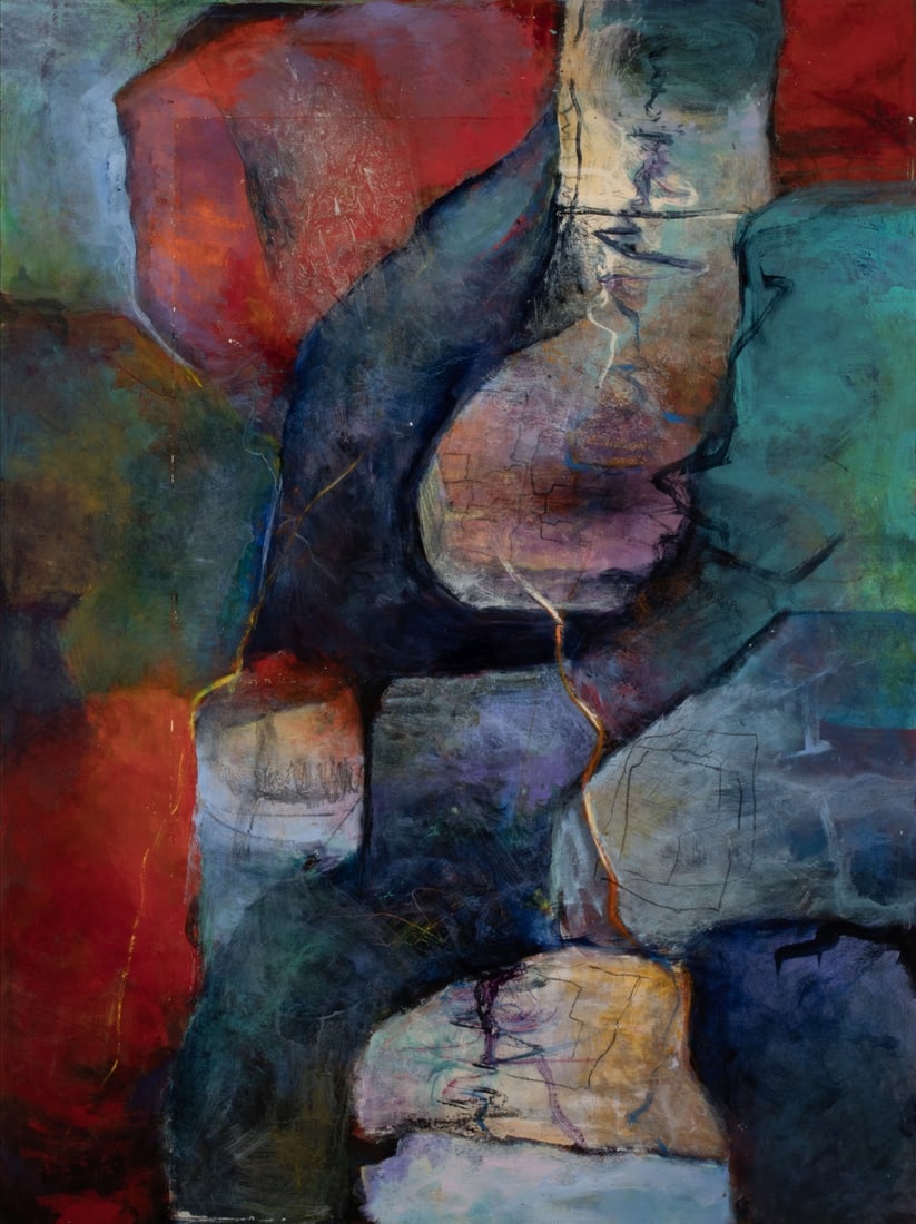 HAL FIELDING (1928-2013) CONTEMPORARY SANTA FE ACRYLIC (1 of 14)