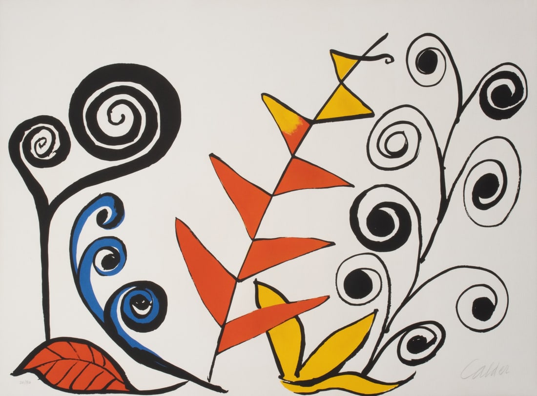 ALEXANDER CALDER (1898-1976) PENCIL SIGNED LITHOGRAPH (1 of 5)