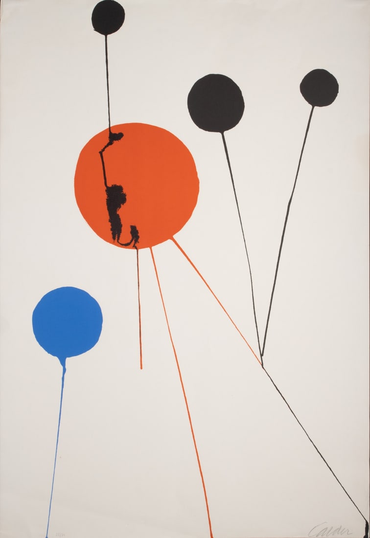 ALEXANDER CALDER (1898-1976) PENCIL SIGNED LITHOGRAPH (1 of 7)