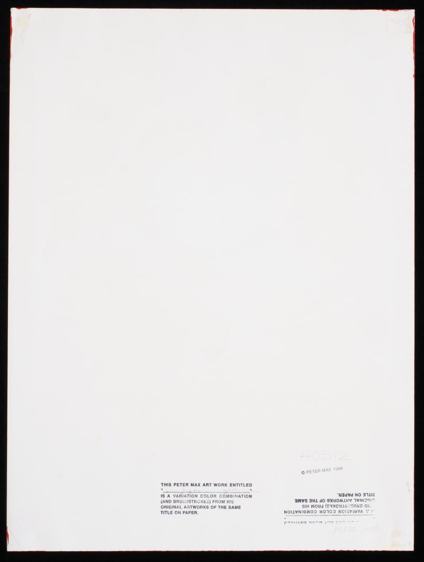 PETER MAX (B. 1937) LITHOGRAPH HEIGHTENED WITH ACRYLIC - 3