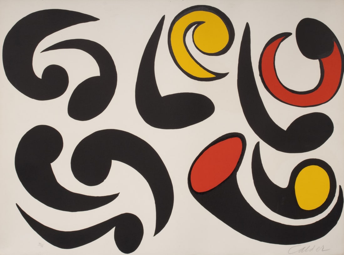 ALEXANDER CALDER (1898-1976) PENCIL SIGNED LITHOGRAPH (1 of 6)
