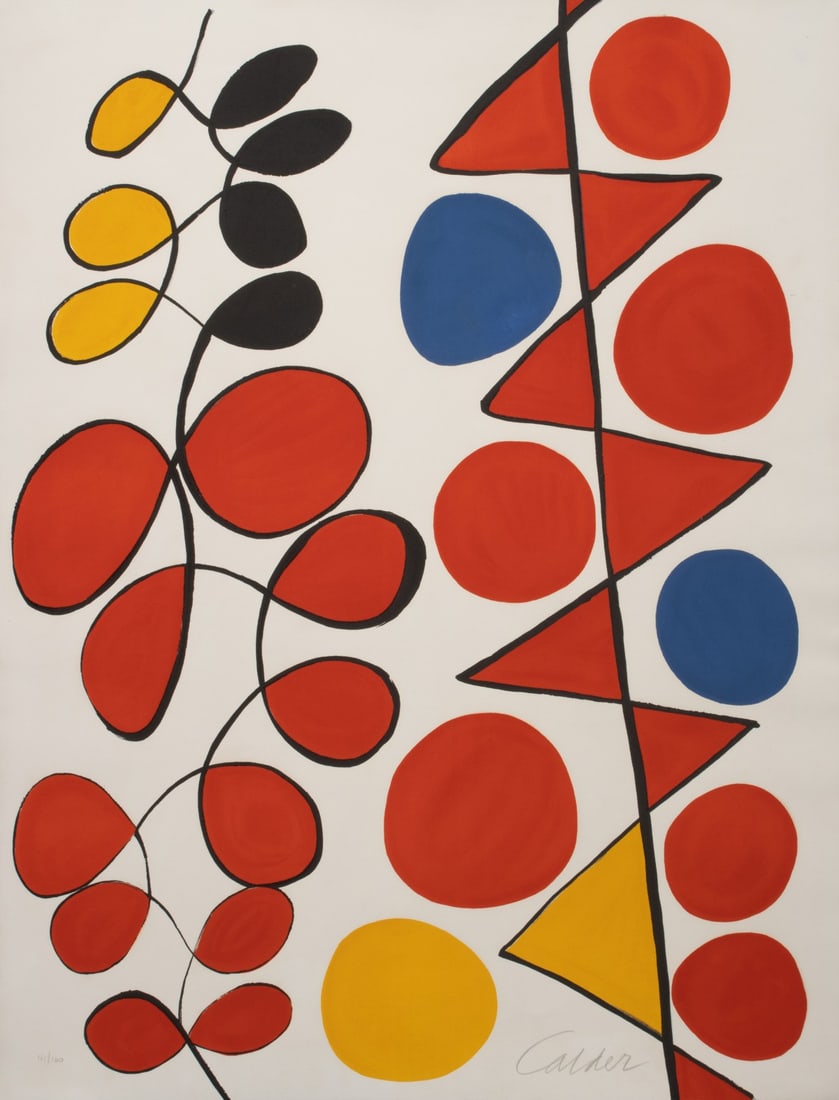 ALEXANDER CALDER (1898-1976) PENCIL SIGNED LITHOGRAPH (1 of 6)