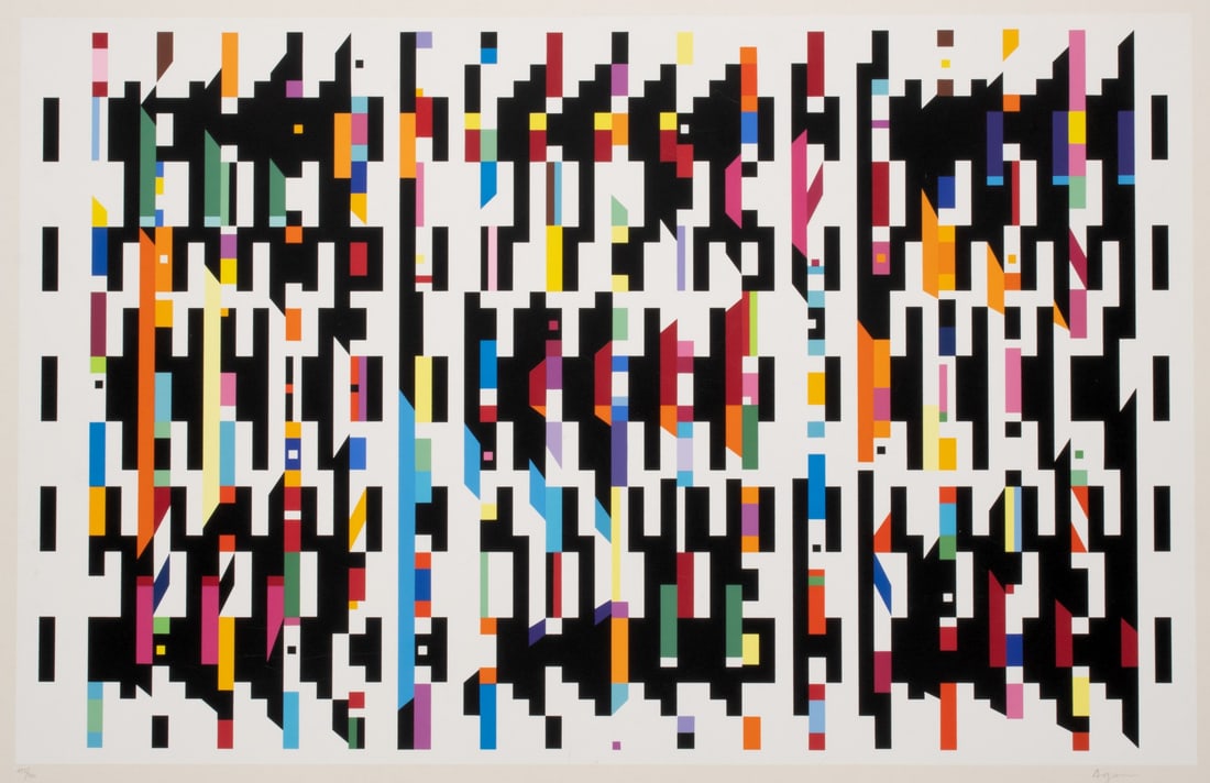 YAACOV AGAM (B. 1928) PENCIL SIGNED SERIGRAPH (1 of 5)