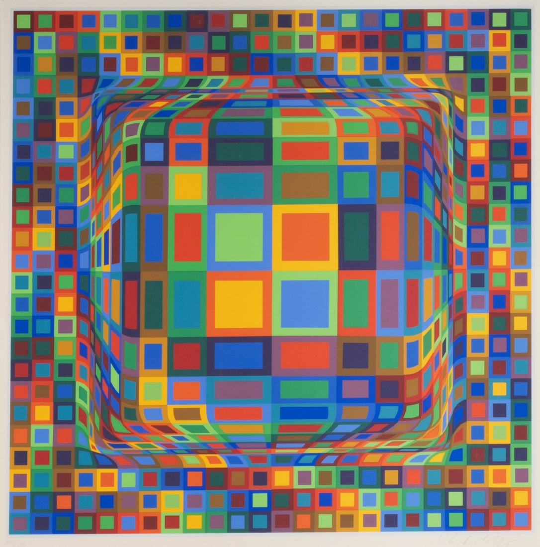 VICTOR VASARELY (1906-1997) PENCIL SIGNED SERIGRAPH (1 of 5)
