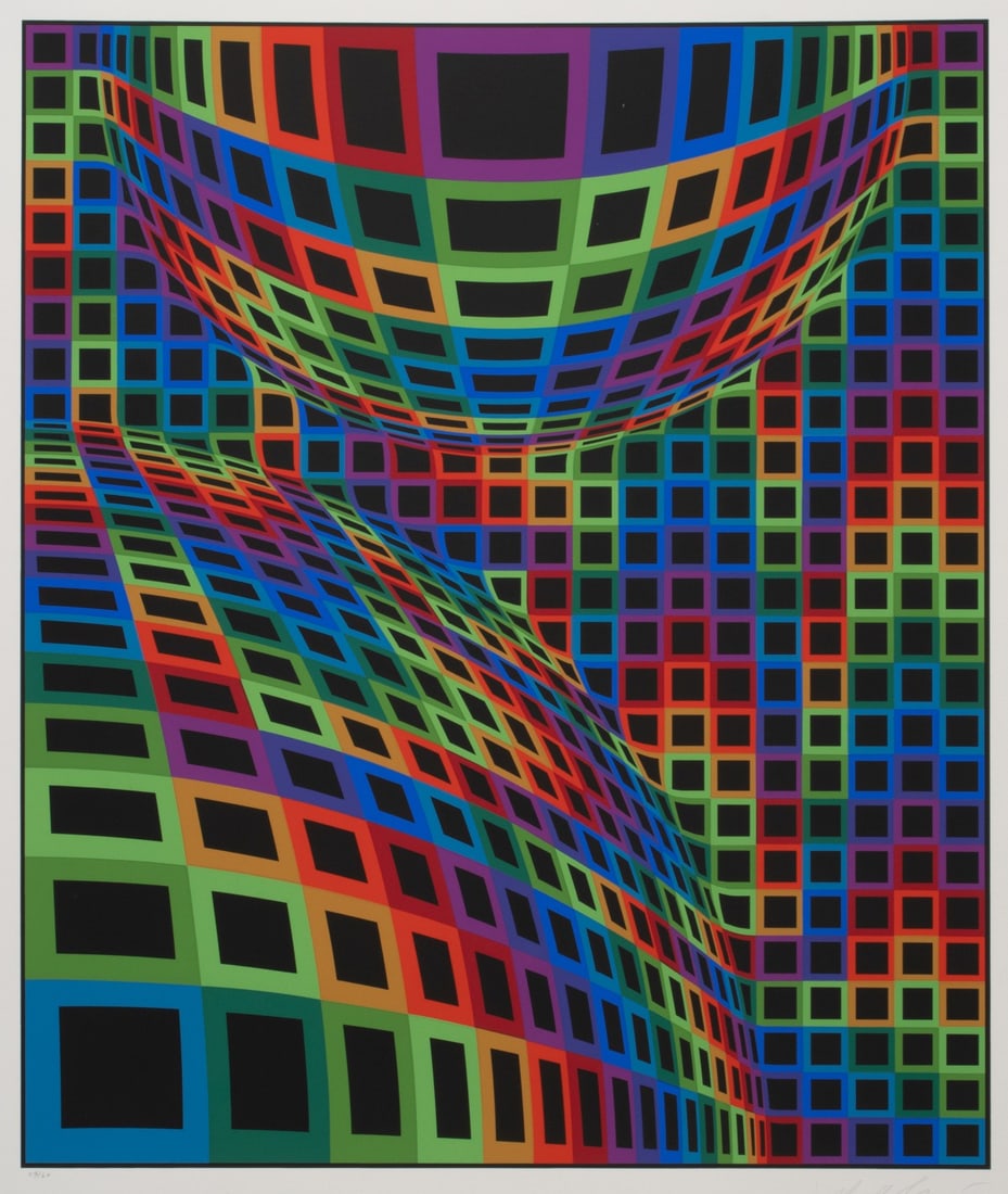 VICTOR VASARELY (1906-1997) PENCIL SIGNED SERIGRAPH (1 of 5)