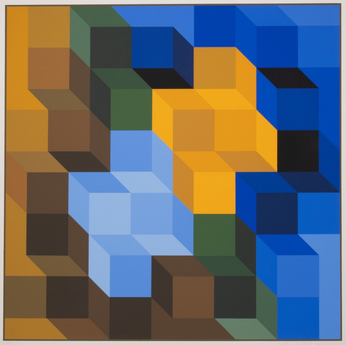 VICTOR VASARELY (1906-1997) PENCIL SIGNED SERIGRAPH (1 of 5)