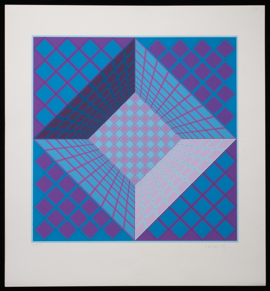 VICTOR VASARELY (1906-1997) PENCIL SIGNED SERIGRAPH (1 of 5)