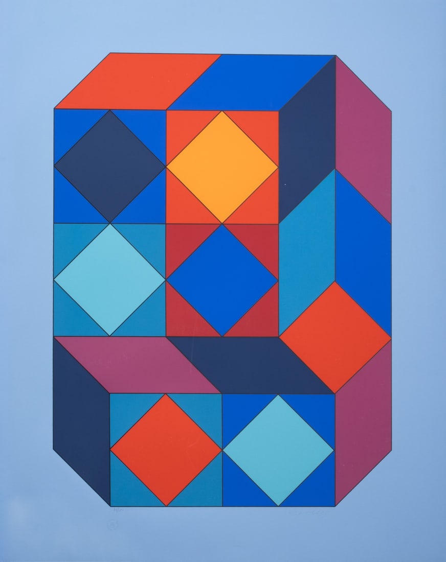 VICTOR VASARELY (1906-1997) PENCIL SIGNED SERIGRAPH (1 of 5)