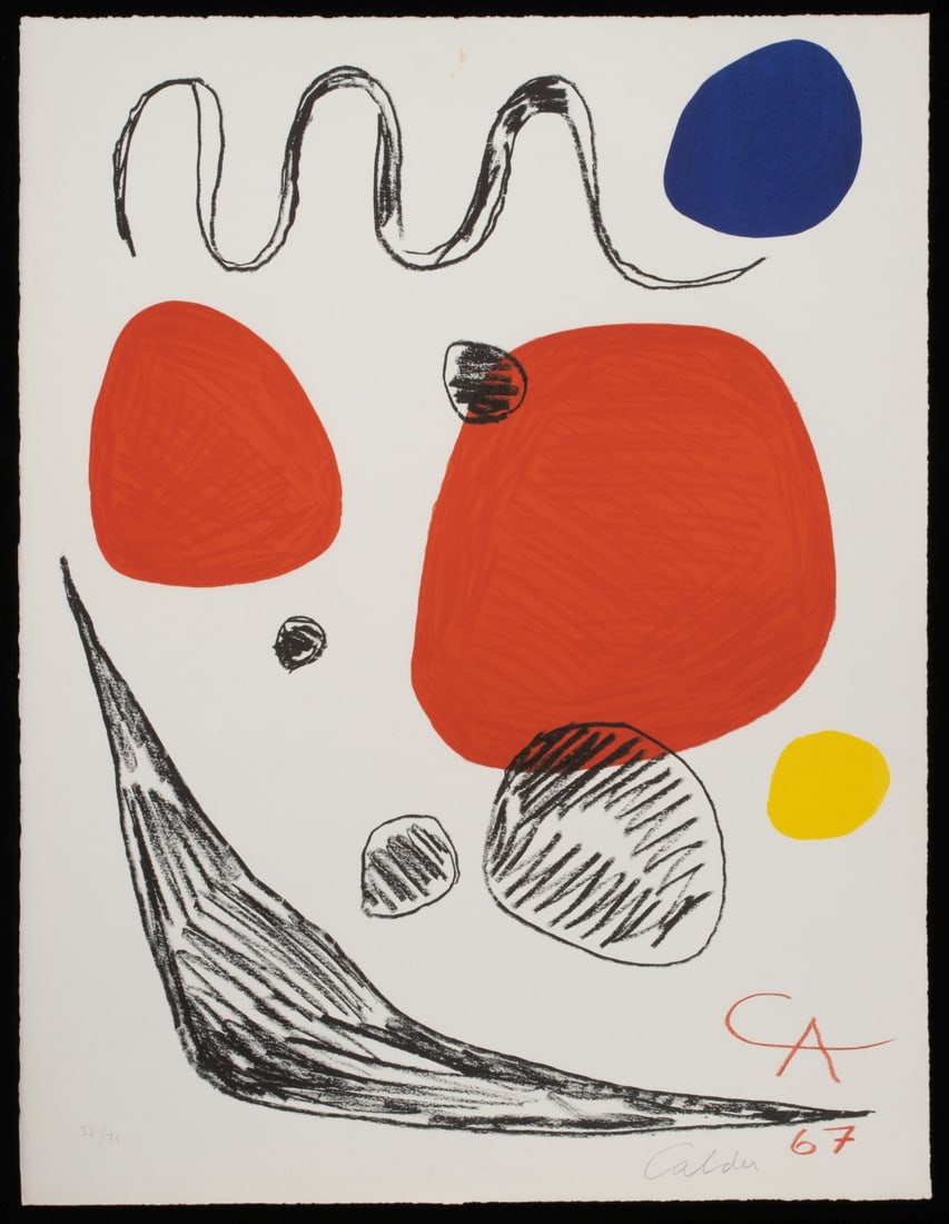 ALEXANDER CALDER (1898-1976) PENCIL SIGNED LITHOGRAPH (1 of 5)