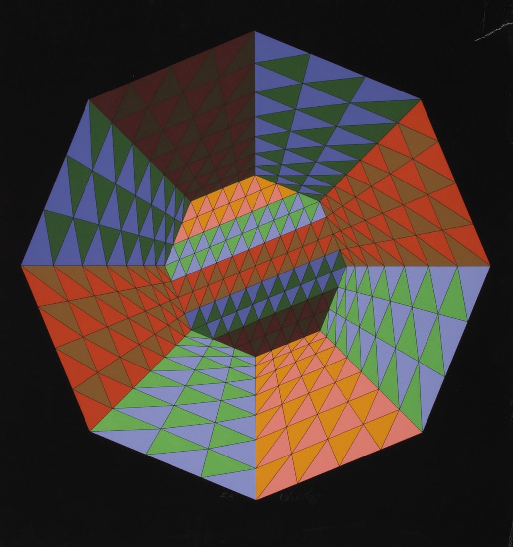VICTOR VASARELY (1906-1997) PENCIL SIGNED SERIGRAPH (1 of 6)