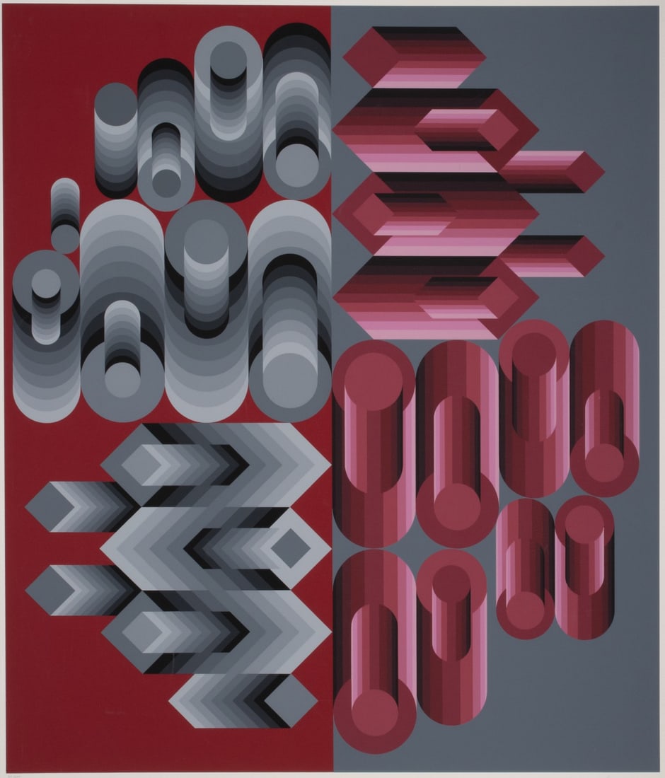 VICTOR VASARELY (1906-1997) PENCIL SIGNED SERIGRAPH (1 of 5)