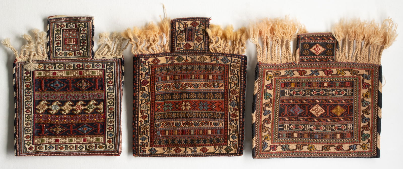 THREE AZERI SOUMAC SALT BAGS, SOUTH CAUCASUS, MODERN (1 of 11)