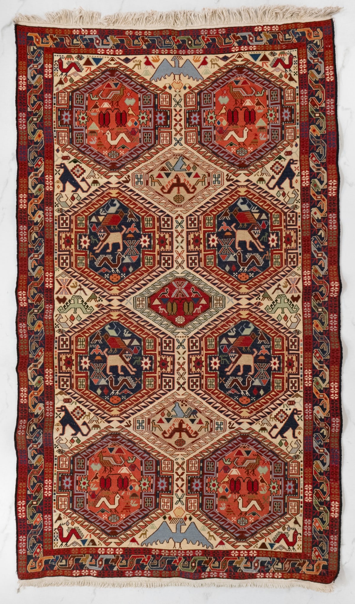 SHAHSAVAN SOUMAK RUG, SOUTH CAUCASUS, LATE 20TH C (1 of 6)