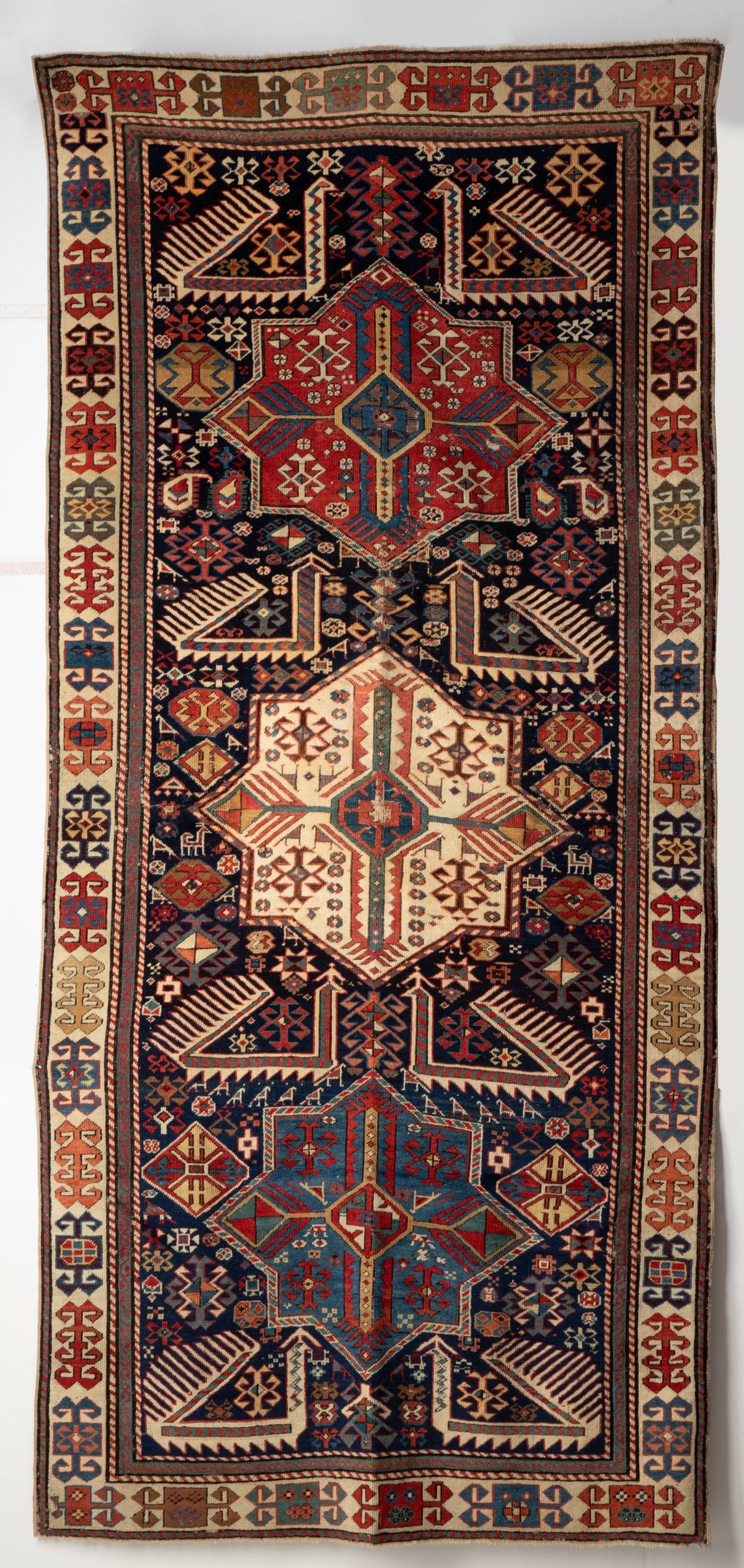 FINE AKSTAFA LONG RUG, LAST QUARTER 19TH CENTURY (1 of 20)