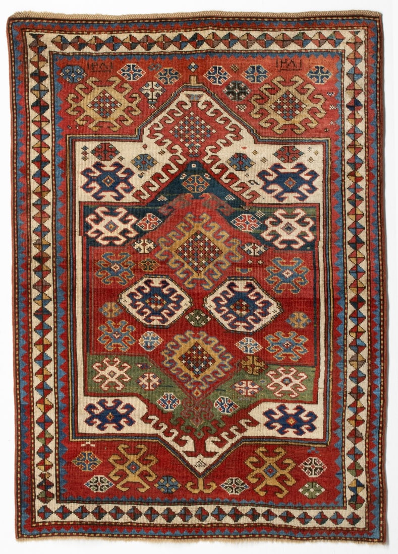 FACHRALO KAZAK RUG, WEST CAUCASUS,DATED AH 1281/1864 AD (1 of 17)