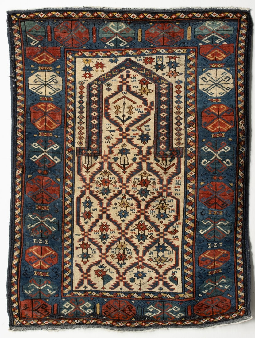 AN INTRIGUING KUBA PRAYER RUG, NE CAUCASUS, CIRCA 1890 (1 of 14)