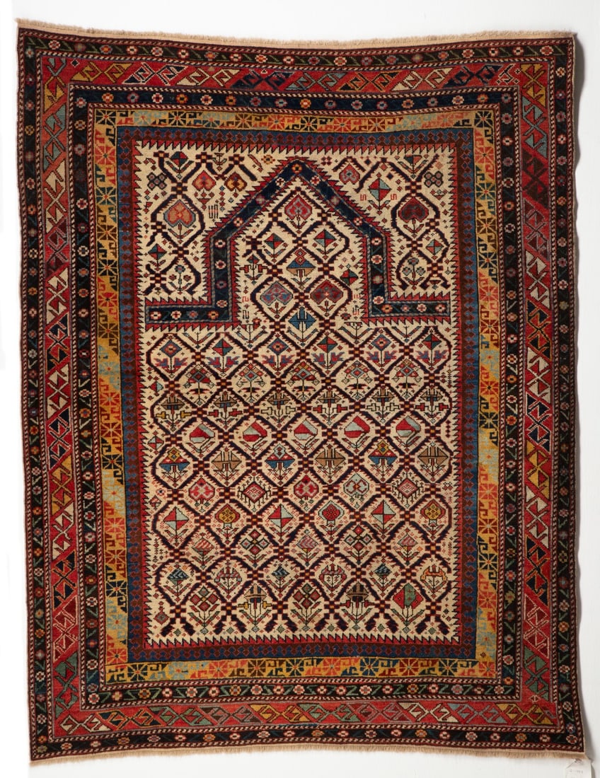 FINE SHIRVAN PRAYER RUG, LAST QUARTER 19TH C (1 of 16)