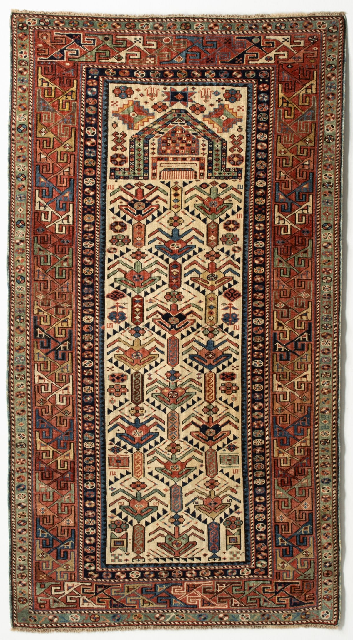 DAGHESTAN PRAYER RUG, NORTH EAST CAUCASUS LATE 19TH C (1 of 10)