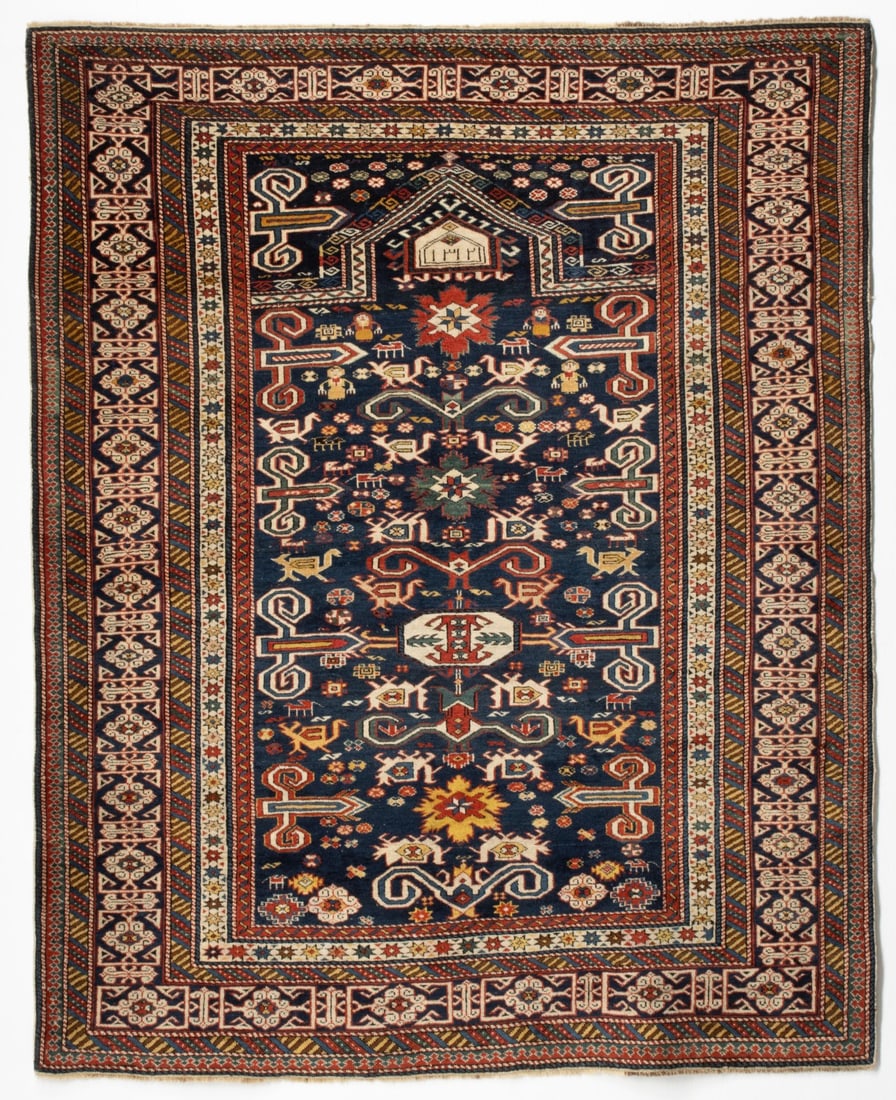 FINE PEREPEDIL PRAYER RUG, DATED AH1312/1894AD (1 of 15)