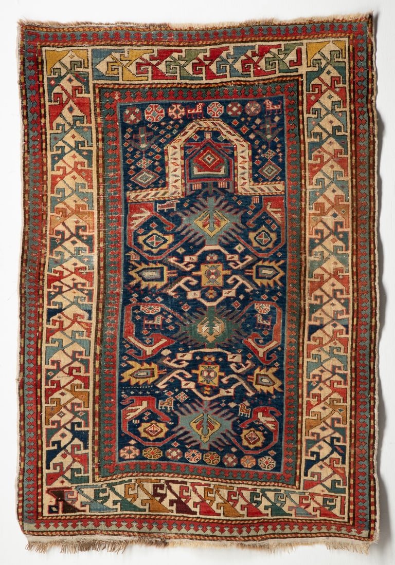 UNUSUAL PEREPEDIL PRAYER RUG, EAST CAUCASUS MID 19TH C (1 of 17)
