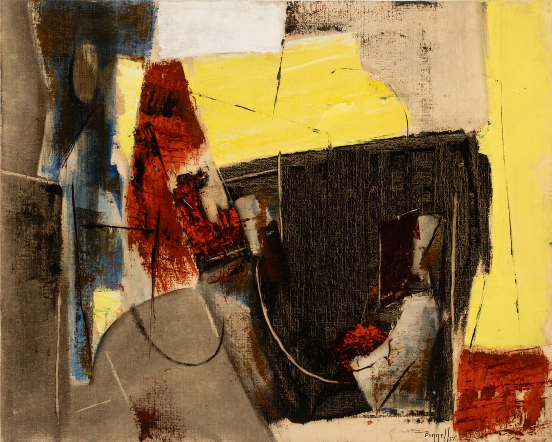 CHARLES BUNNELL 1957 STUDY FOR 'MAGICIAN'S HOUSE' (1 of 11)