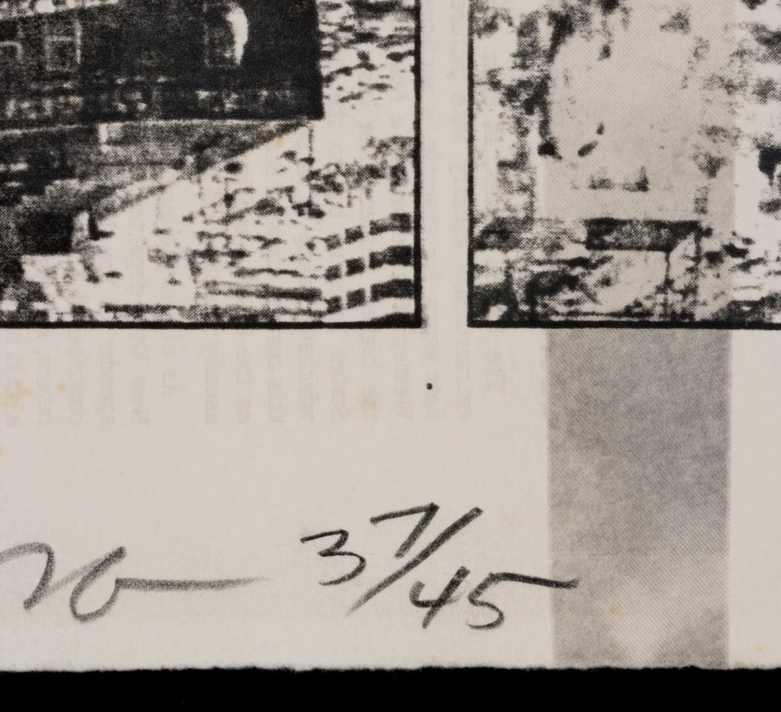 ROBERT RAUSCHENBERG (1925-2008) PENCIL SIGNED OFFSET LI - 12